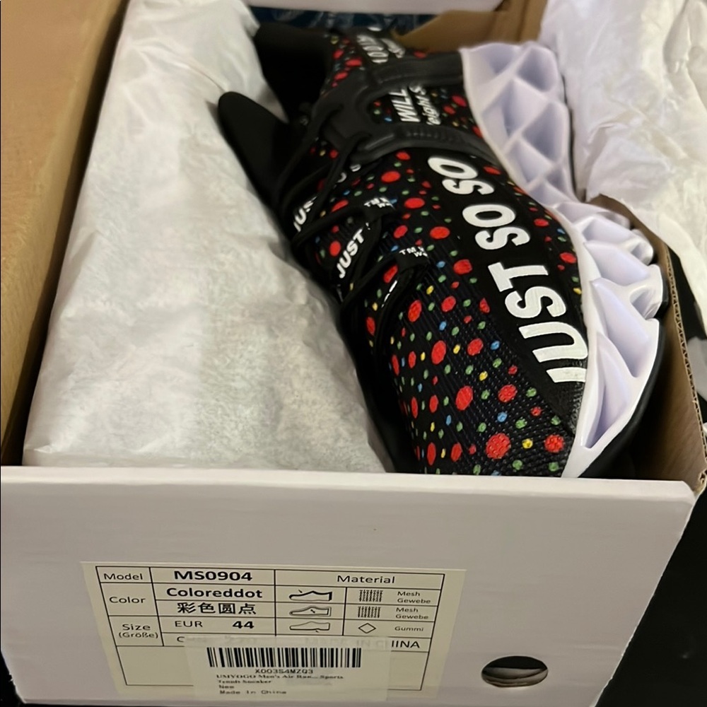 JUST SO SO Black Multicolor Sneakers